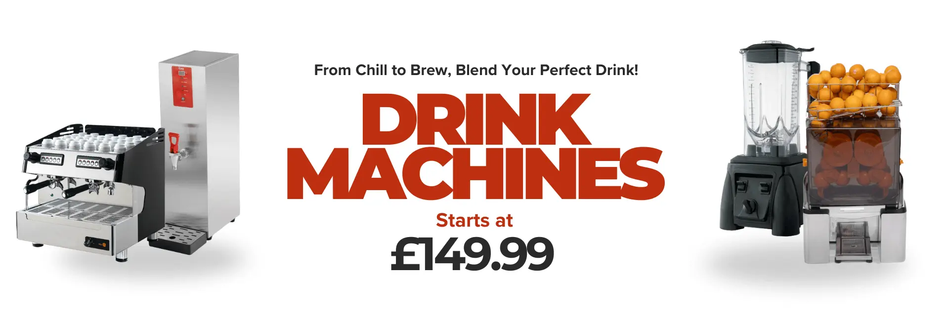 Banner for commercial drinks machines | EasyEquipment