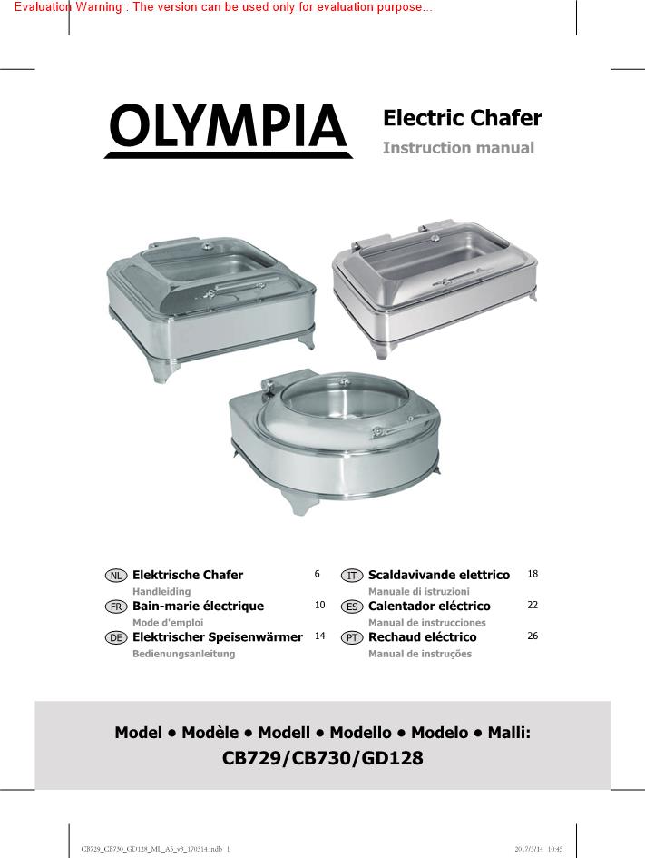 Olympia CB729 Manual