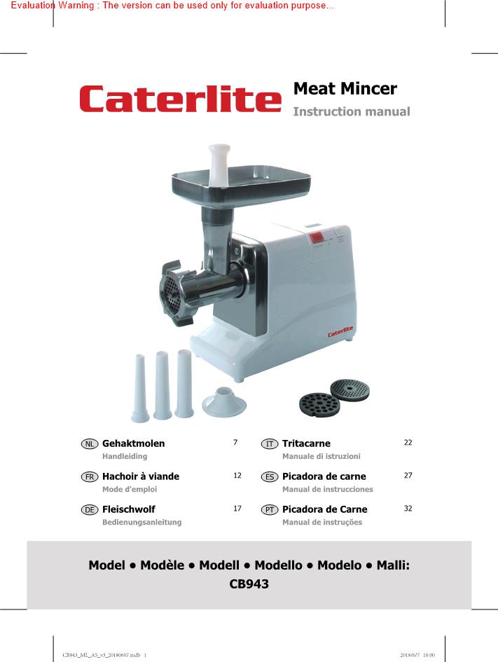 Caterlite CB943 Manual