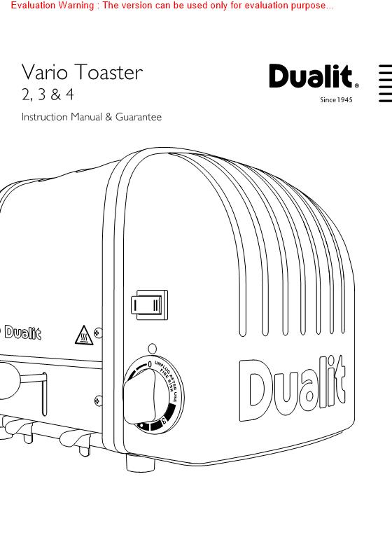 Dualit CD305 Manual