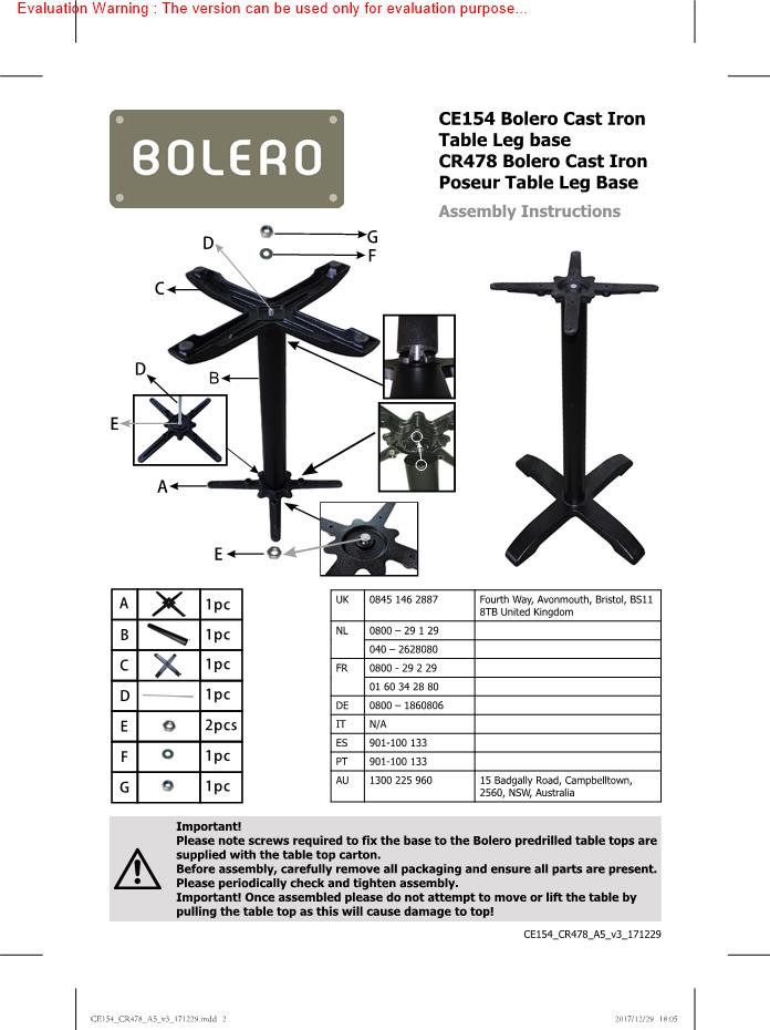 Bolero CE154 Manual