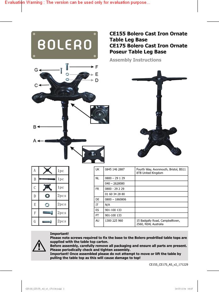 Bolero CE155 Manual