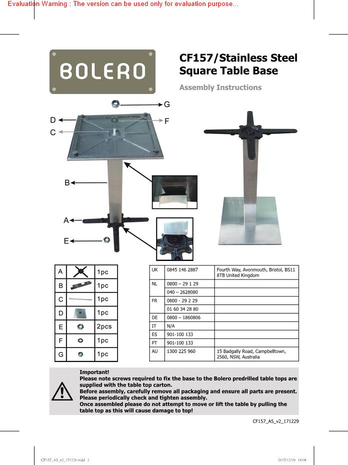 Bolero CF157 Manual