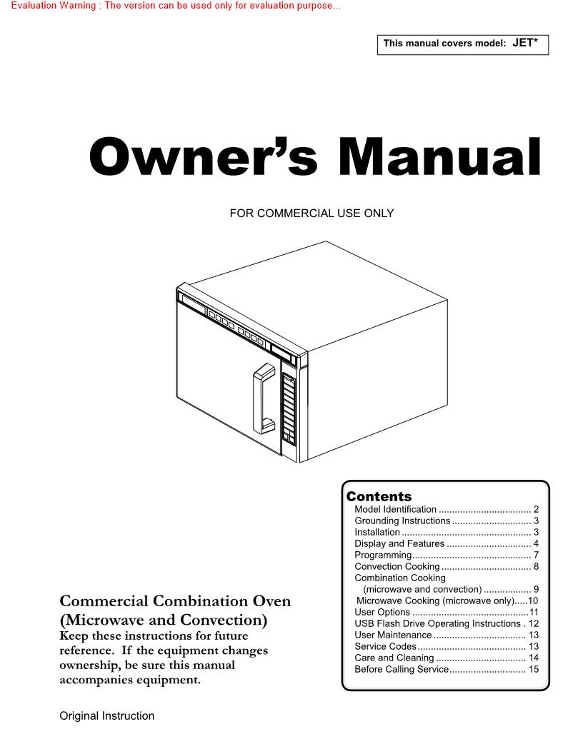 Menumaster CR855 Manual