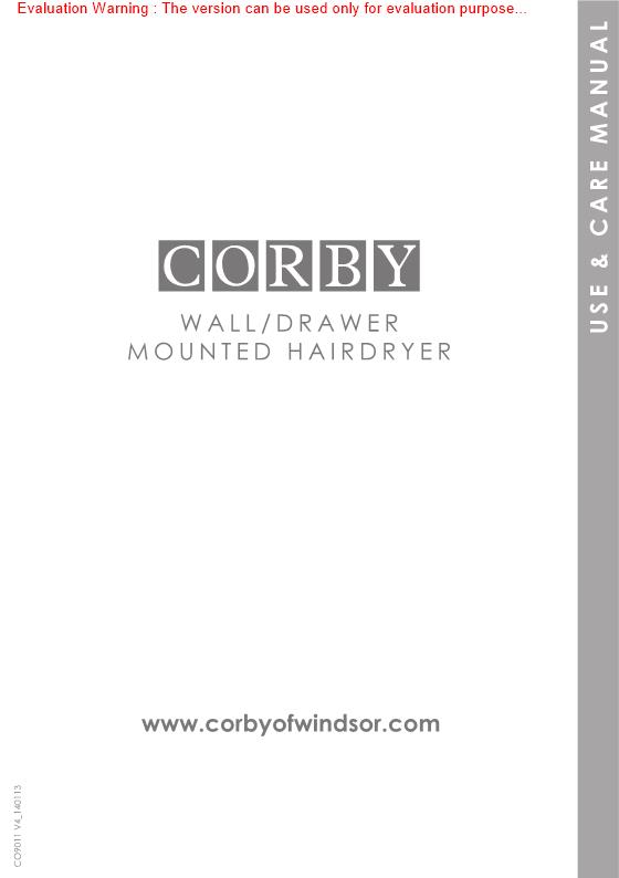 Corby DP916 Manual