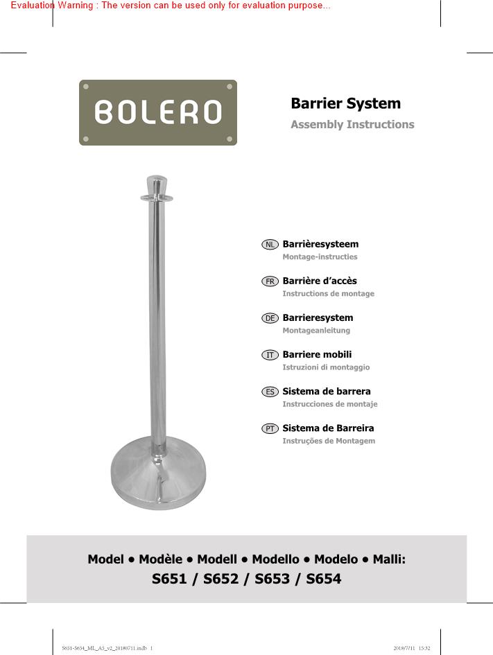 Bolero S651 Manual