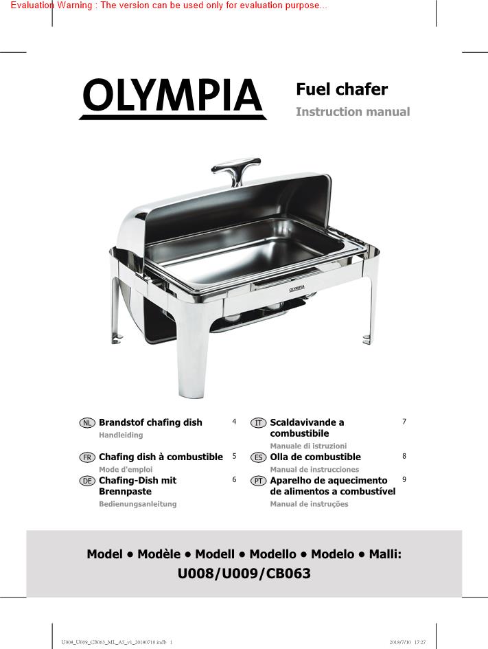 Olympia U009 Manual